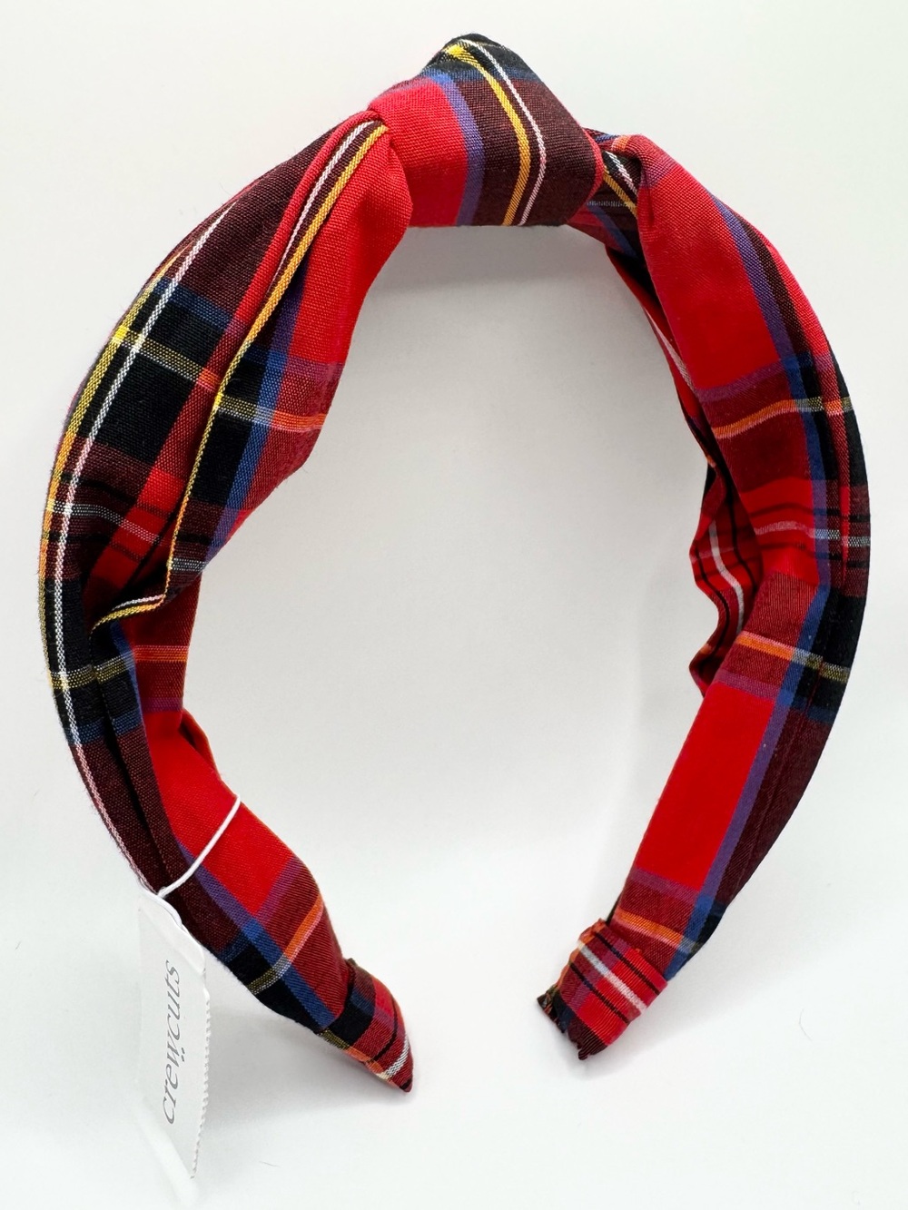 Crewcuts Girls' Red Tartan Knotted Headband - Picture 2 of 12